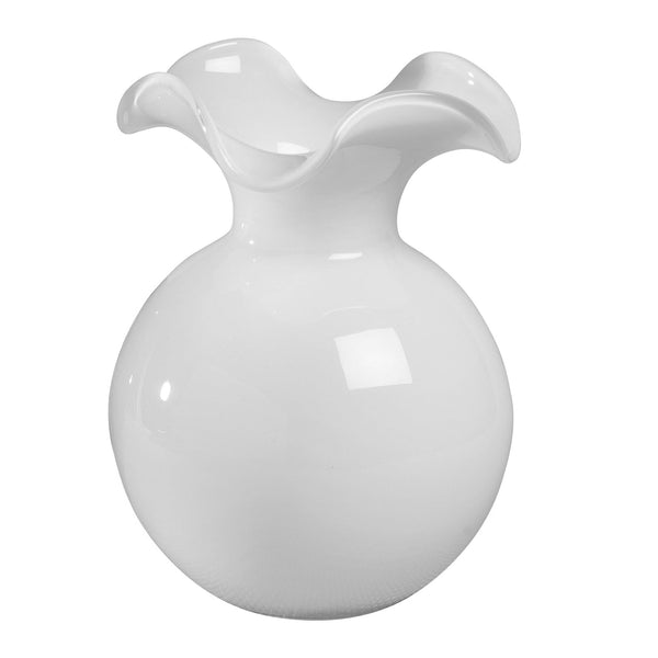 Hibiscus Glass Bud Vase, White Vietri - Adler's Jewelry of New Orleans