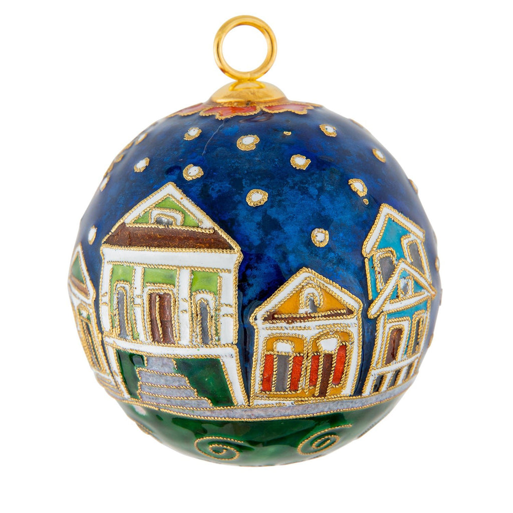 Homes of New Orleans Cloisonné Ornament Kitty Keller - Adler's Jewelry of New Orleans