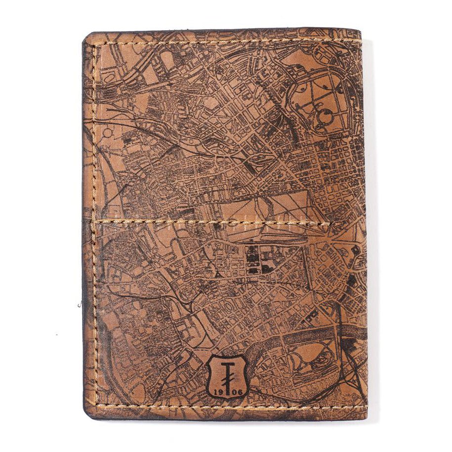 London Leather Map Passport Wallet Tactile Craftworks - Adler's Jewelry of New Orleans