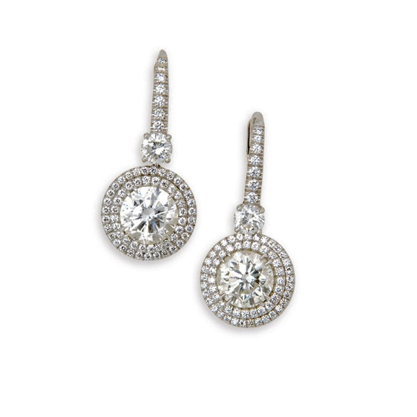 Platinum & Diamond Earrings Adler's - Adler's Jewelry of New Orleans