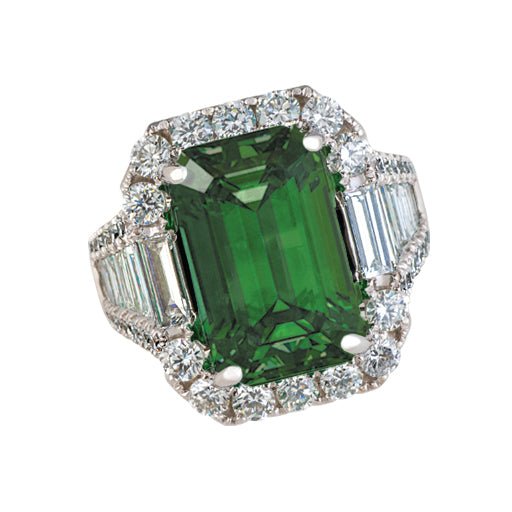 Platinum, Emerald and Diamond Ring Adler's of New Orleans - Adler's Jewelry of New Orleans