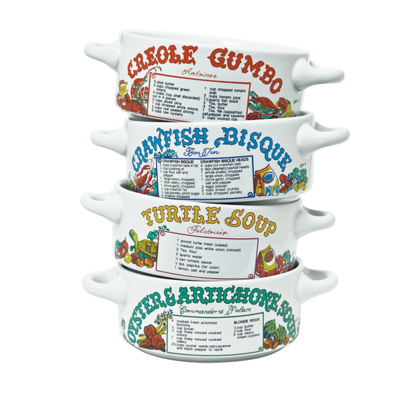 New Orleans Restaurant Recipe Soup Bowls Youngberg & Company - Adler's Jewelry of New Orleans