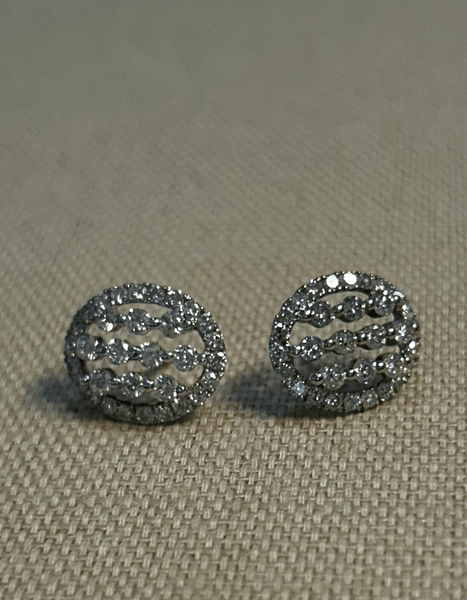 14k White Gold and Diamond Earrings Adler's of New Orleans - Adler's Jewelry of New Orleans