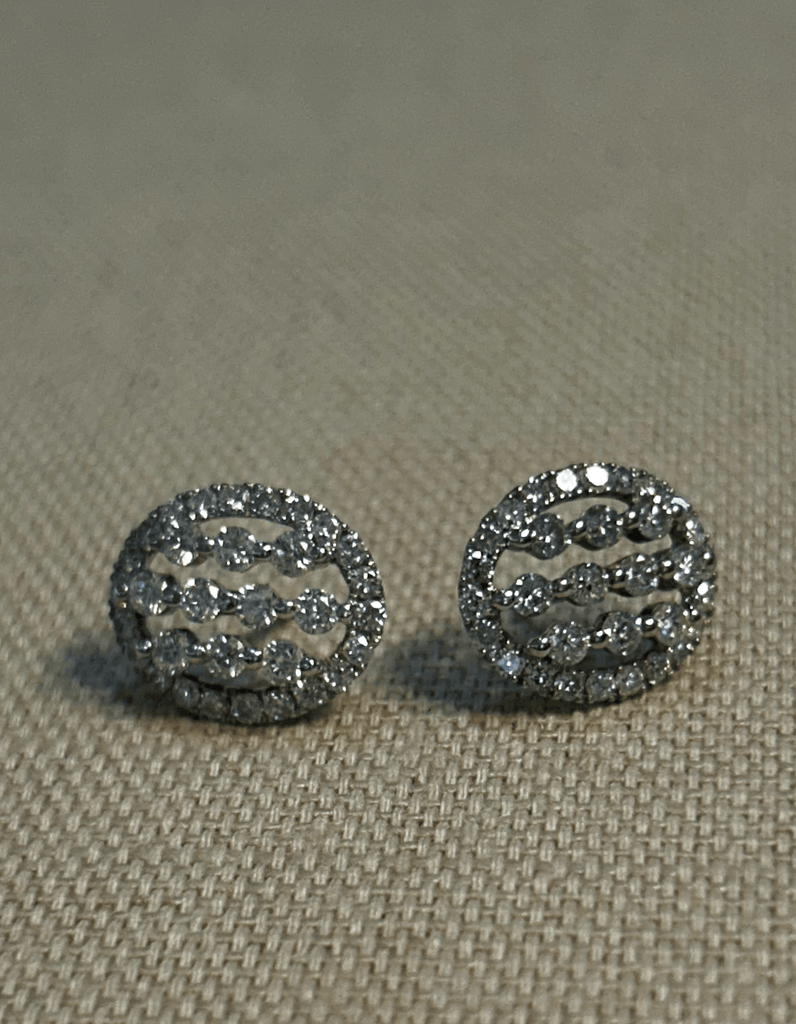 14k White Gold and Diamond Earrings Adler's of New Orleans - Adler's Jewelry of New Orleans