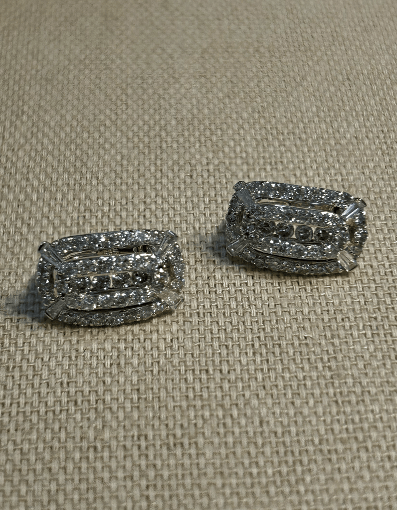 14k White Gold and Diamond Earrings Adler's of New Orleans - Adler's Jewelry of New Orleans