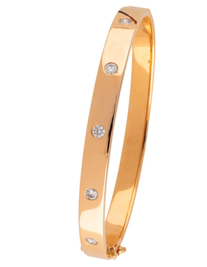 18k Rose Gold and Diamond Bangle Bracelet Adler's of New Orleans - Adler's Jewelry of New Orleans