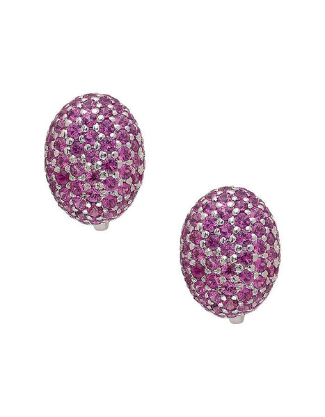 18k White Gold and Pink Sapphire Earrings - Adler's of New Orleans