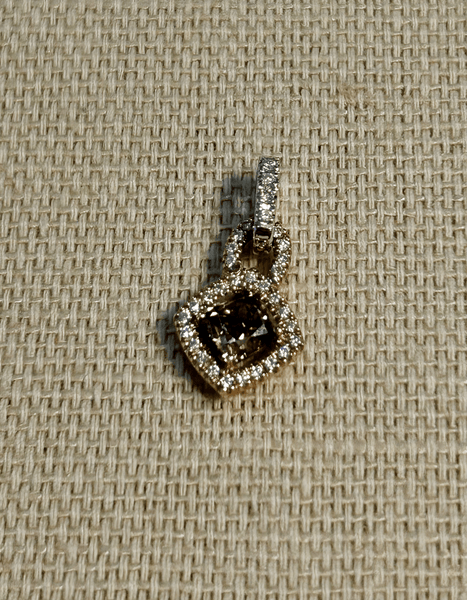 18k White Gold, Brown and White Diamond Pendant Adler's of New Orleans - Adler's Jewelry of New Orleans