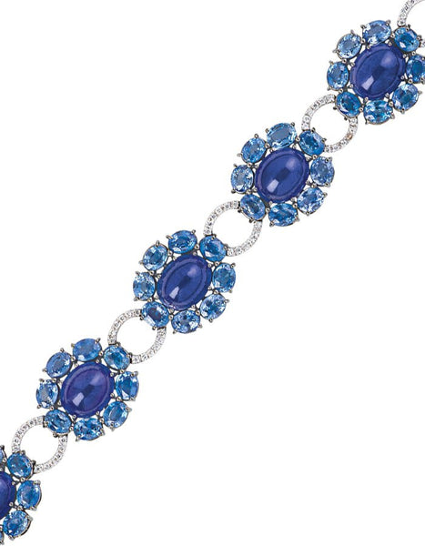 18k White Gold, Sapphire and Diamond Bracelet Adler's of New Orleans - Adler's Jewelry of New Orleans