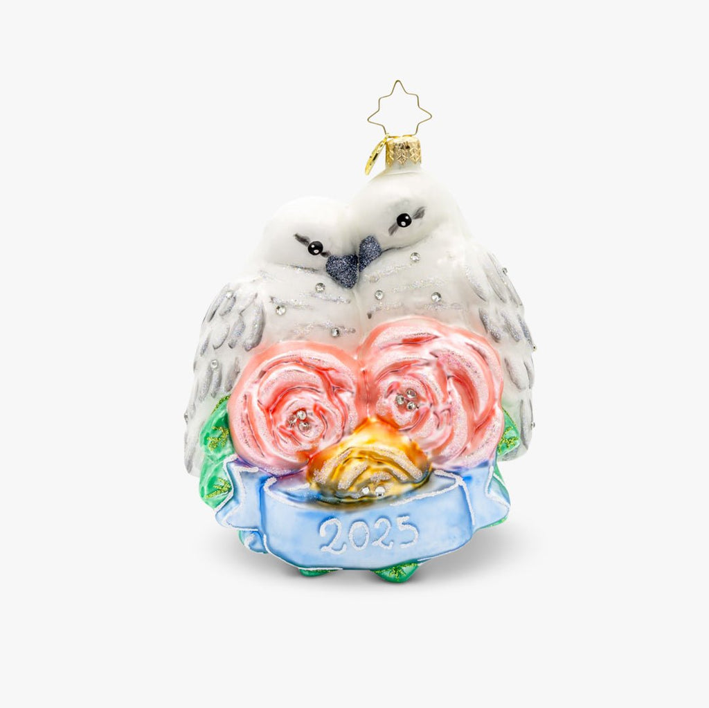 2025 Wedding Lovebirds Ornament - Adler's of New Orleans