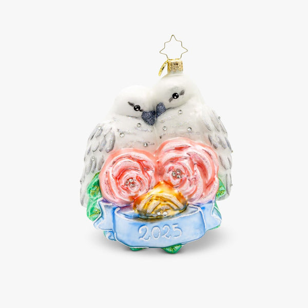 2025 Wedding Lovebirds Ornament - Adler's of New Orleans