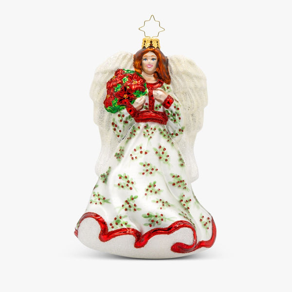 Angelic Poinsettia Herald Ornament - Adler's of New Orleans