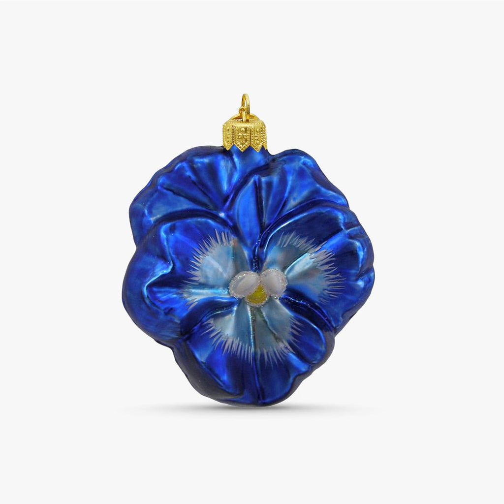 Blue Pansy Ornament - Adler's of New Orleans