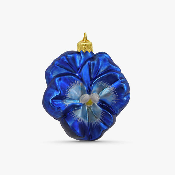 Blue Pansy Ornament - Adler's of New Orleans