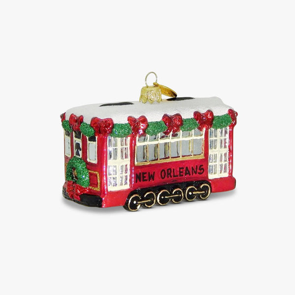 Canal Street Christmas Streetcar Ornament Landmark Creations - Adler's Jewelry of New Orleans