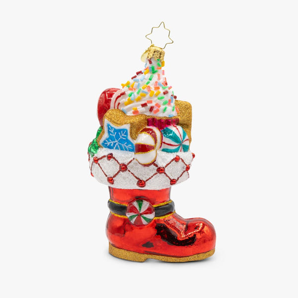 Candy Cane Kick Ornament Christopher Radko - Adler's Jewelry of New Orleans