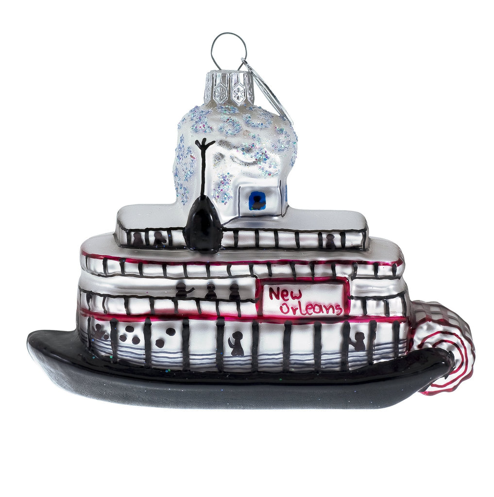 Christmas Steam Boat Ornament Adler's of New Orleans - Adler's Jewelry of New Orleans