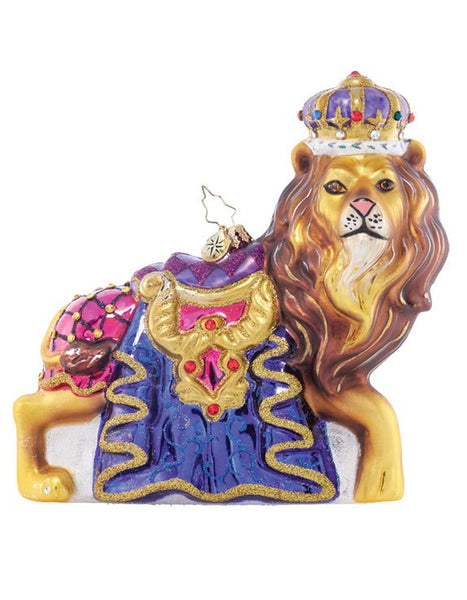 Crowned Lion Majesty Ornament Christopher Radko - Adler's Jewelry of New Orleans