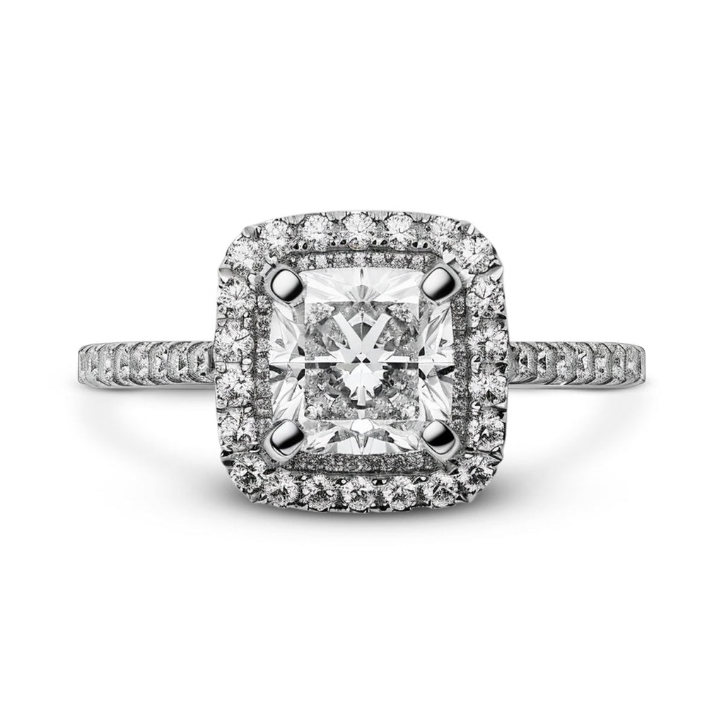 Cushion Shape Micro Pave Diamond Ring Adler's of New Orleans - Adler's Jewelry of New Orleans