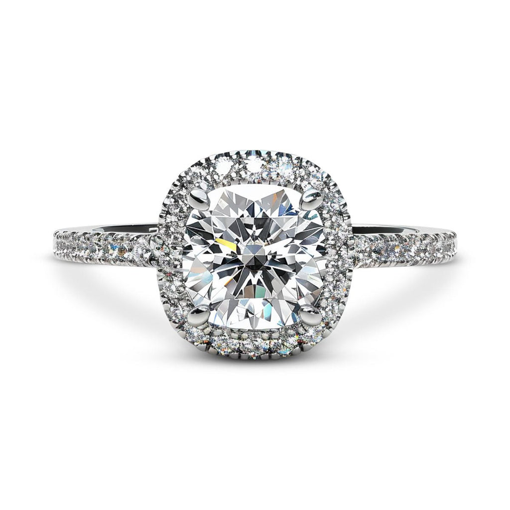 Cushion Shape Micro Pave Diamond Ring Adler's of New Orleans - Adler's Jewelry of New Orleans