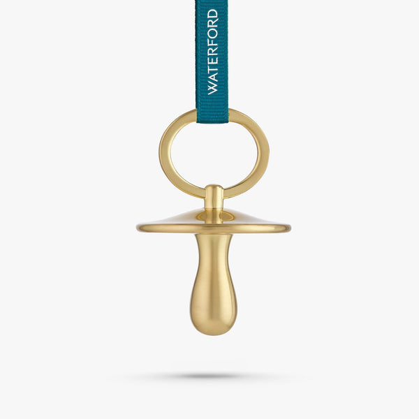 Golden Pacifier Ornament - Adler's of New Orleans