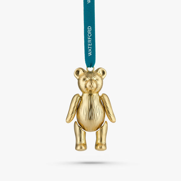 Golden Teddy Bear Ornament - Adler's of New Orleans