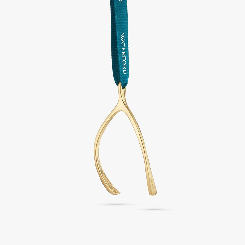 Golden Wishbone Ornament - Adler's of New Orleans