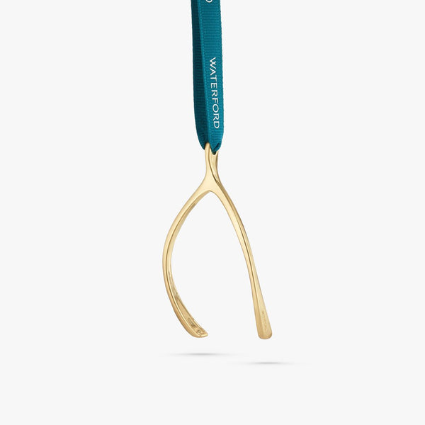 Golden Wishbone Ornament - Adler's of New Orleans