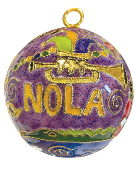 NOLA Mardi Gras City Cloisonné Ornament Adler's of New Orleans - Adler's Jewelry of New Orleans