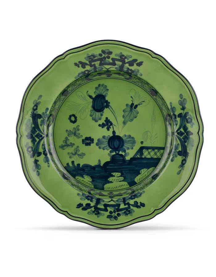 Oriente Italiano Malachite Dinner Plate Ginori 1735 - Adler's Jewelry of New Orleans