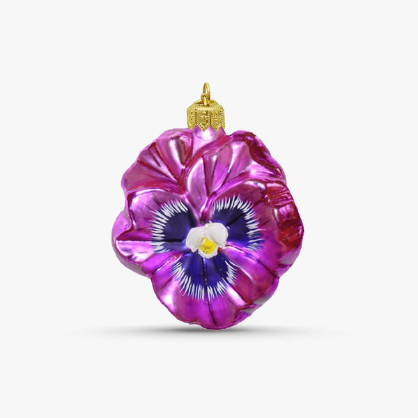 Pink Pansy Ornament - Adler's of New Orleans