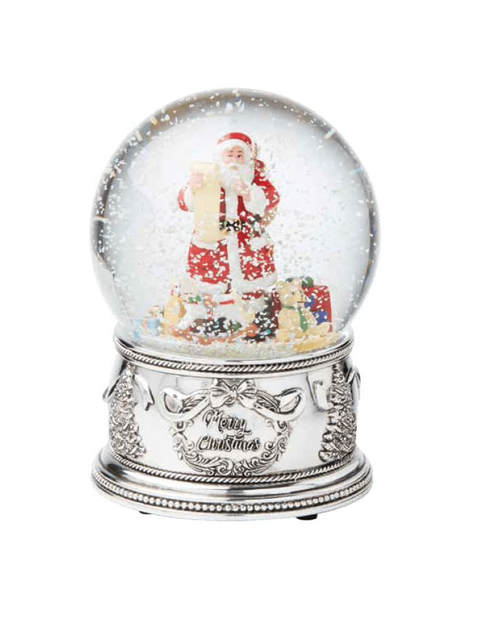 Reed & Barton Musical Santa Snowglobe reed & barton - Adler's Jewelry of New Orleans