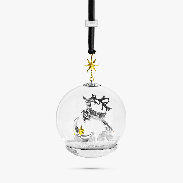Reindeer Snow Globe Ornament - Adler's of New Orleans