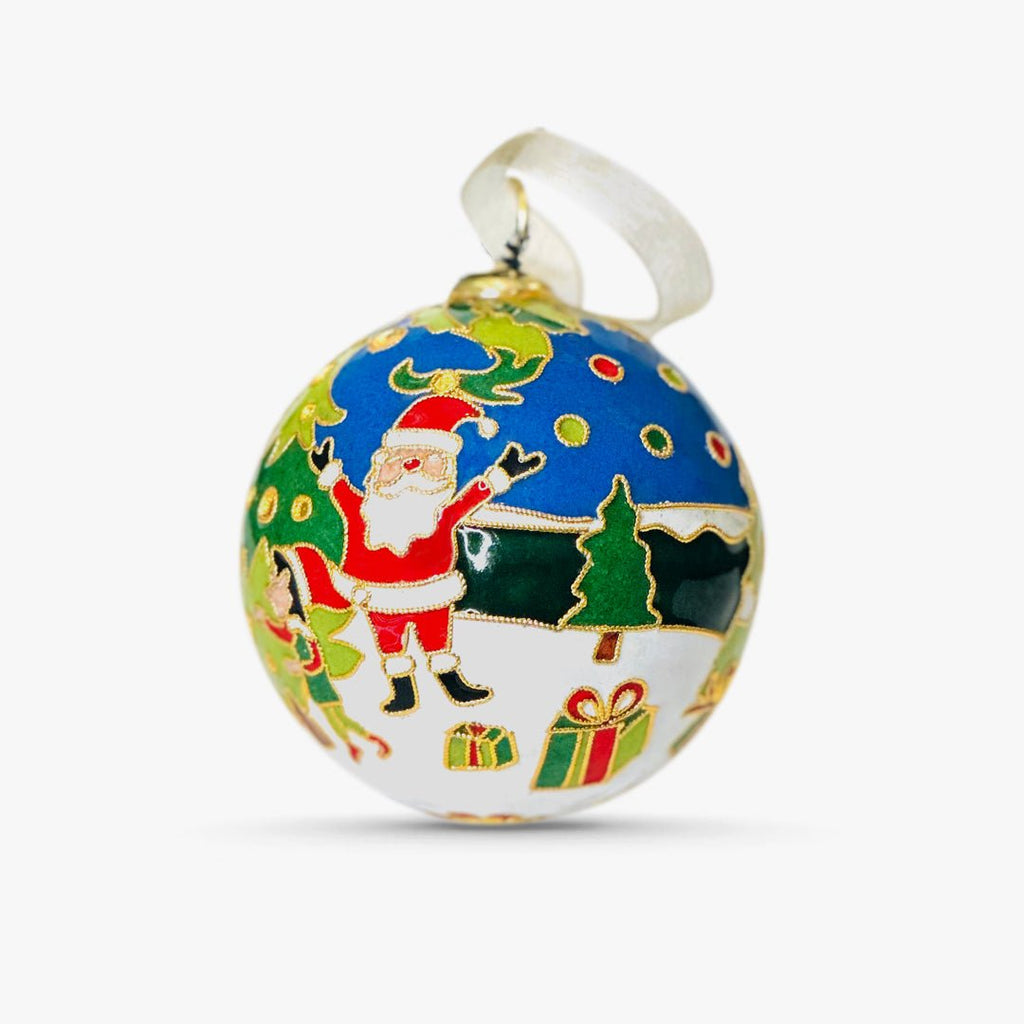Santa & Elves Tree Ornament - Adler's of New Orleans