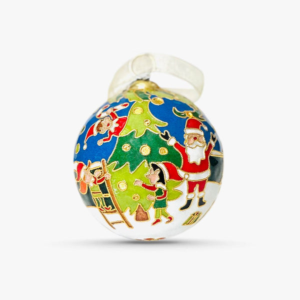 Santa & Elves Tree Ornament - Adler's of New Orleans