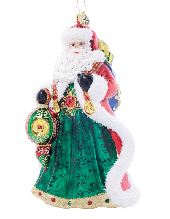 Santa's Sparkling Keepsake Ornament Christopher Radko - Adler's Jewelry of New Orleans