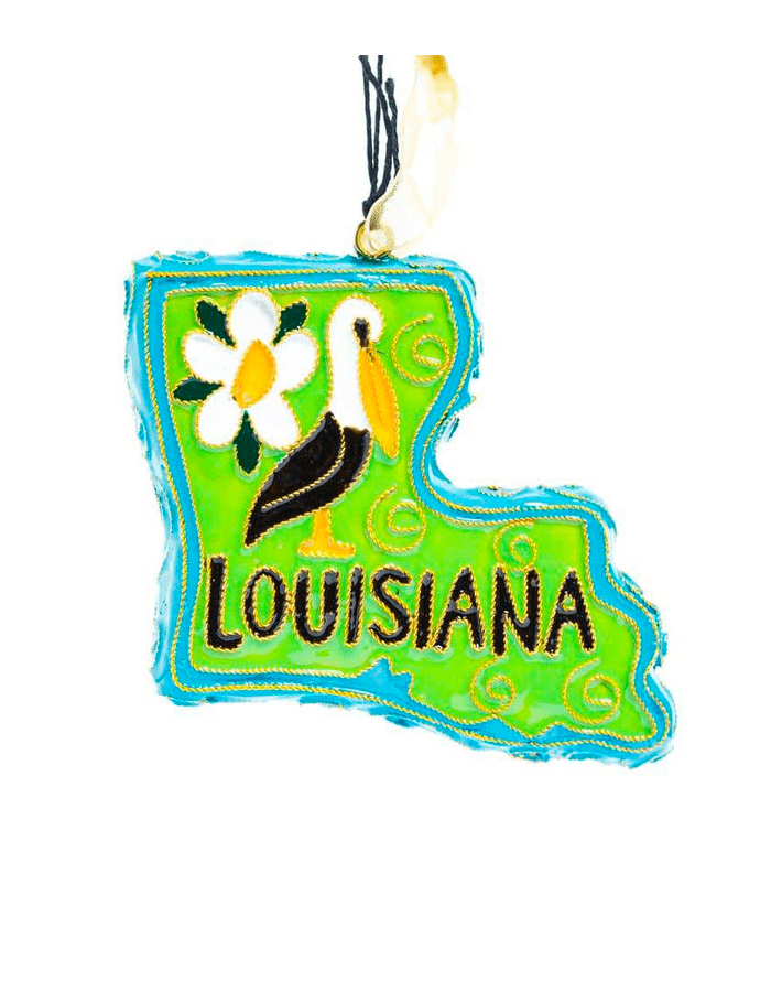 State of Louisiana Ornament Kitty Keller - Adler's Jewelry of New Orleans