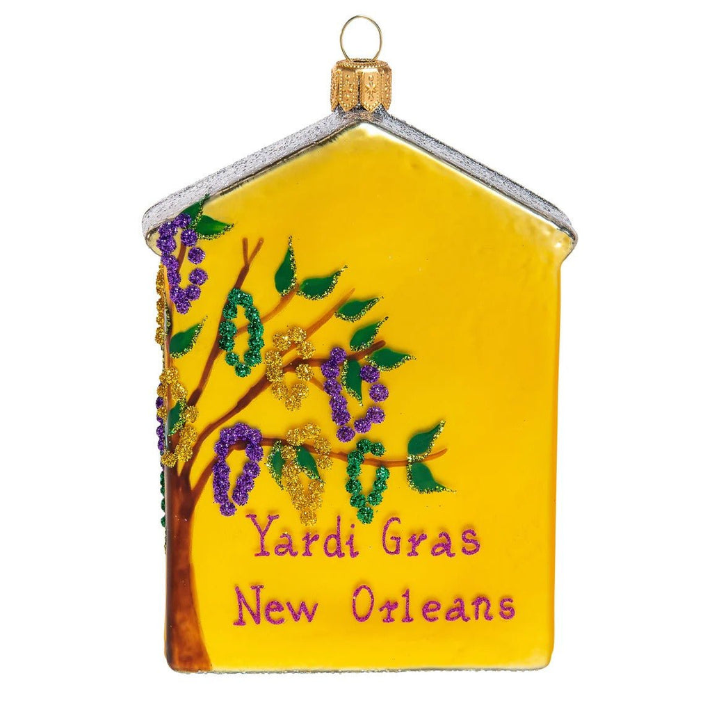 Yardi Gras House Ornament - Adler's of New Orleans