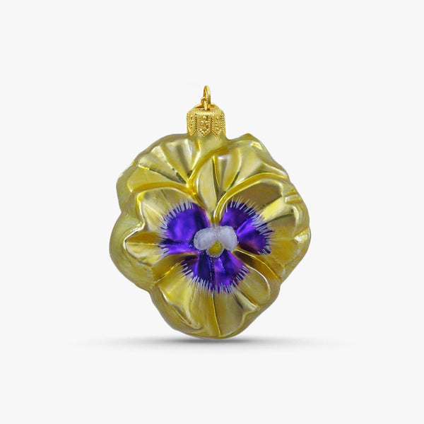 Yellow Pansy Ornament - Adler's of New Orleans