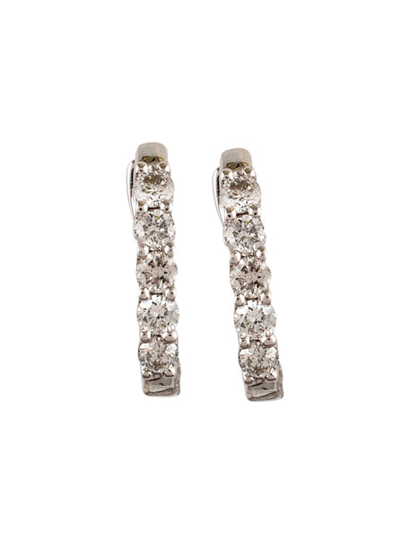 14k White Gold and Diamond Earrings Adler's of New Orleans - Adler's Jewelry of New Orleans
