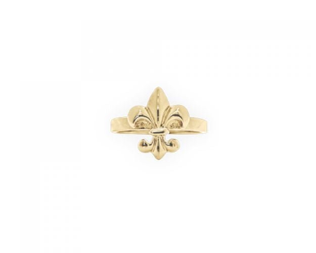14k Yellow Gold Fleur de Lys Ring Adler's - Adler's Jewelry of New Orleans