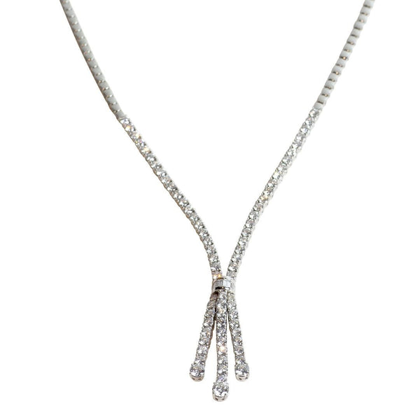 18k White Gold and Diamond Necklace Adler's - Adler's Jewelry of New Orleans