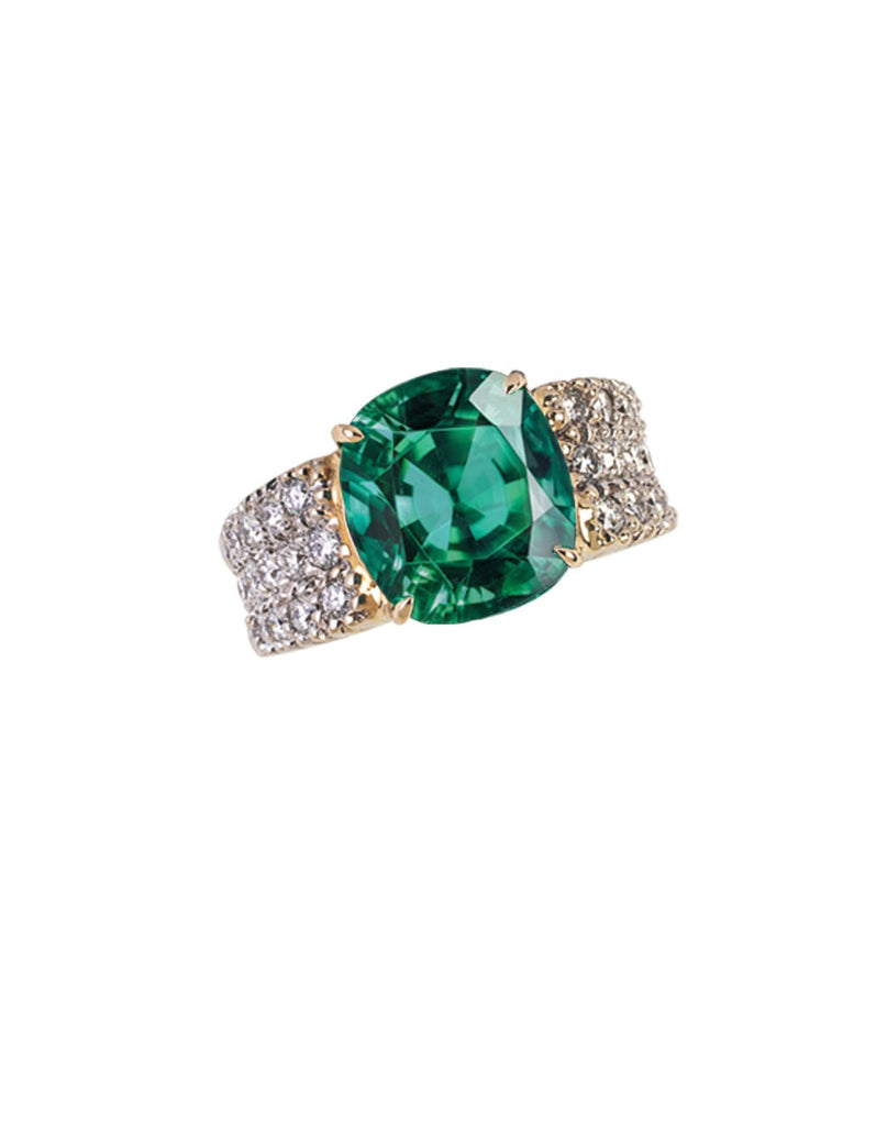 18K White Gold, Emerald and Diamond Ring Adler's of New Orleans - Adler's Jewelry of New Orleans