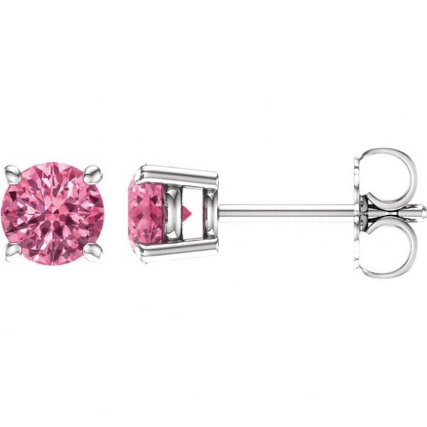 5mm Round Gemstone Studs in 14kt White Gold Adler's - Adler's Jewelry of New Orleans