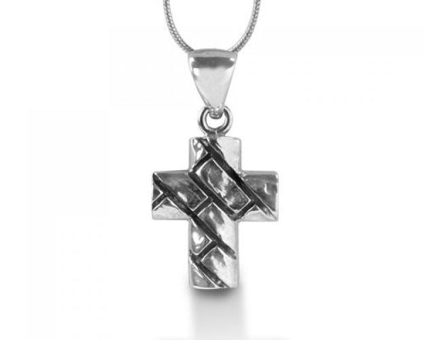 Adler's Exclusive COBBLESTONE Cross Pendant Small Adler's - Adler's Jewelry of New Orleans