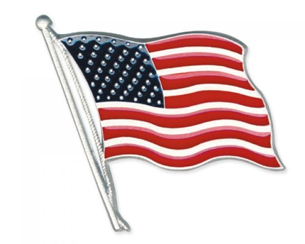 American Flag Pin Creative Modeling & Design - Adler's Jewelry of New Orleans