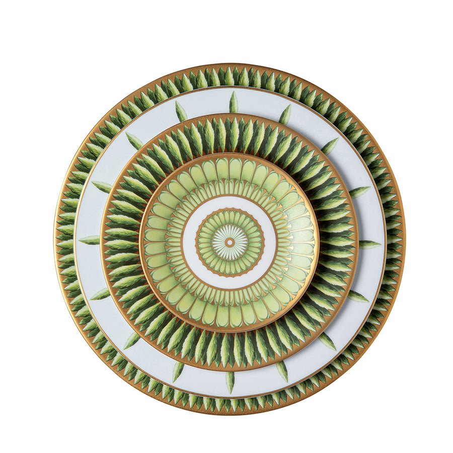 Arcades Green Bread & Butter Plate Philippe Deshoulieres - Adler's Jewelry of New Orleans