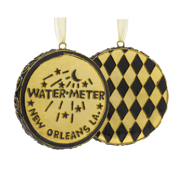 Black & Gold Watermeter Cloisonné Ornament Kitty Keller - Adler's Jewelry of New Orleans