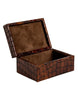 Brown Embossed Crocodile Small Leather Box Adler's of New Orleans - Adler's Jewelry of New Orleans