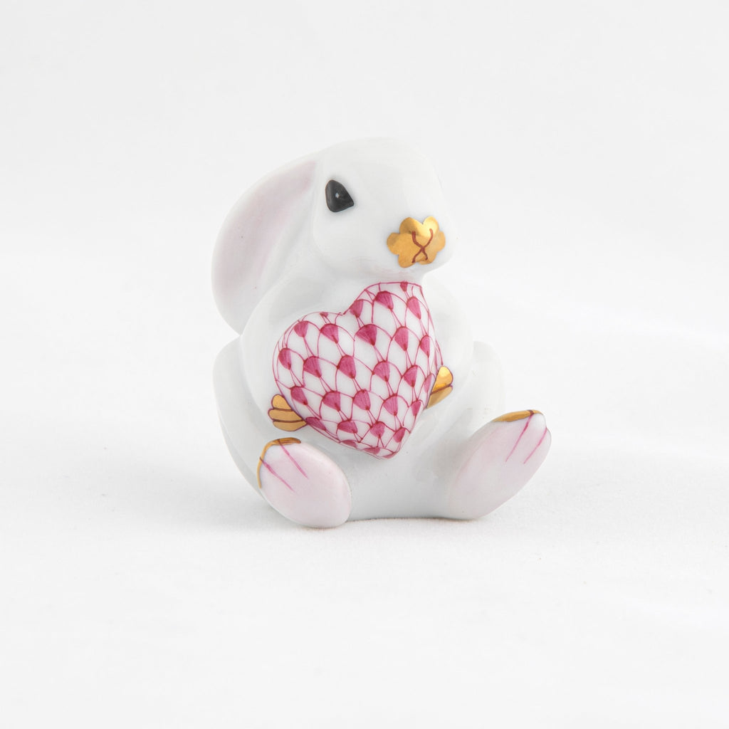 Bunny with Heart, Pink Herend - Adler's Jewelry of New Orleans